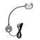 WeFoonLo 5W Wall Mounted Reading Light Flexible Gooseneck LED Sconce Lamp with PlugSwitch for Bedroom, Office, Workbench, Studio ,03 Silver Warm