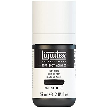 Liquitex Soft Body Acrylic Paint, 2-oz Bottle, Mars Black