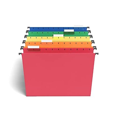 Staples Hanging File Folders, Letter, 1/5-Cut, Assorted, 25/Pack