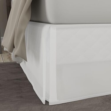 Today's Home Classic Tailored, Microfiber, 14" Drop Length Bed Skirt Dust Ruffle, Full, White