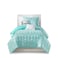 Intelligent Design Aqua/Silver Metallic Print Twin XL Comforter Set, 4pc