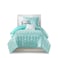 Intelligent Design Aqua/Silver Metallic Print Twin XL Comforter Set, 4pc