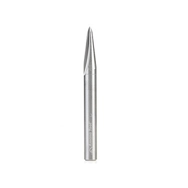 Amana Tool - 45628 Solid Carbide V Groove Engraving 15 Deg x 1/4 Dia x 0.666" x 1/4" S