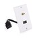 Cable Matters HDMI Wall Plate with Coax Outlet, Coax Wall Plate, White