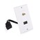 Cable Matters HDMI Wall Plate with Coax Outlet, Coax Wall Plate, White
