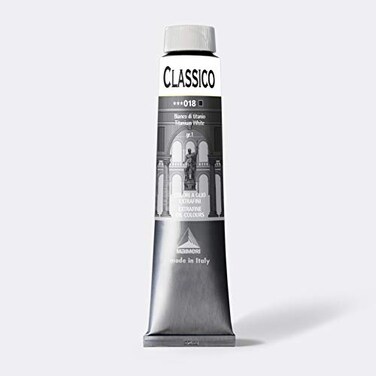 Maimeri Oil Paint, Classico, Titanium White, 018, 324018, 6.8 fl oz ,200 ml