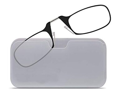 ThinOptics Pod Reading Glasses - Slim Armless Pocket Readers - White, Clear 2.0x