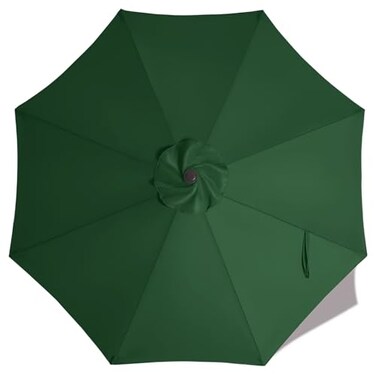 ABCCANOPY 9ft Outdoor Umbrella Replacement Top Suit 8 Ribs ,Forest Green