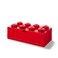 Room Copenhagen Lego Storage Brick 8 Desk Drawer, 8-Stud Stackable Tabletop Storage Box, 12.4 x 6.2 x 4.4 in, Bright Red