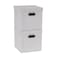 Household Essentials 804-1 CafCube Bin Storage Set with Lids and Handles2 PackSilver Linen