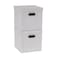 Household Essentials 804-1 CafCube Bin Storage Set with Lids and Handles2 PackSilver Linen