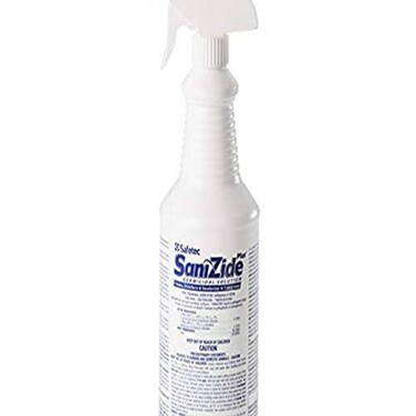 Safetec 34810 SaniZide Plus Germicidal Solution, 32oz. Spray, Plastic Bottle