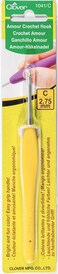Clover 1041/C Yellow Amour Crochet Hook, Size C, 2.75mm
