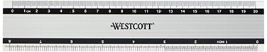 Westcott E-10190 00 8"/20cm Aluminum Ruler