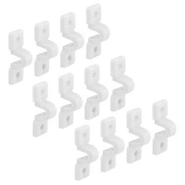 Prime-Line MP7018 Loop Clip, Fits Wire Shelves, Plastic Construction, White ,12 Pack