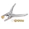 The Beadsmith Smart Setter Parallel Pliers&ldquo; 5 Cup Chain Tool for Gemstone Setting, Polished Steel, 5 Brass Setting Heads Sizes ,14mm, 12mm, 11mm, 8.5mm, 6mm12mm Plastic Head