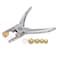 The Beadsmith Smart Setter Parallel Pliers&ldquo; 5 Cup Chain Tool for Gemstone Setting, Polished Steel, 5 Brass Setting Heads Sizes ,14mm, 12mm, 11mm, 8.5mm, 6mm12mm Plastic Head