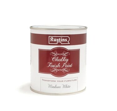 Rustins Chalky Finish Paint Windsor White 250ml
