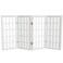 Red Lantern 2 ft. Short Desktop Window Pane Shoji Screen - White - 4 Panels