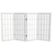 Red Lantern 2 ft. Short Desktop Window Pane Shoji Screen - White - 4 Panels
