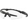 Oakley Mens OO9213 M Frame 2.0 Industrial Rectangular Sunglasses, Matte Black/Clear Polarized, 32 mm