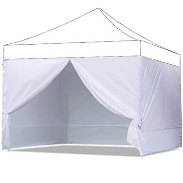 ABCCANOPY Canopy Side Wall Set 10x10,4 Walls Only No Frame and Top White