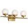 Kichler Jasper 3-Light Bathroom Vanity Light, Natural Brass