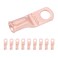SELTERM 10pcs 6 AWG, 1/4" Stud Heavy Duty Bare Copper Battery Cable Lugs