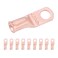 SELTERM 10pcs 6 AWG, 1/4" Stud Heavy Duty Bare Copper Battery Cable Lugs
