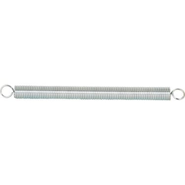 Prime-Line SP 9635 Extension Spring, Spring Steel Construction, Nickel-Plated Finish, 0.080 GA x 5/8 in. x 8-1/2 in., Closed Single Loop ,Single Pack