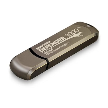 Kanguru Defender 3000“ 64 GB Hardware Encrypted Flash Drive - FIPS 140-2 Level 3 Certified - SuperSpeed USB 3.0“ Water Resistant