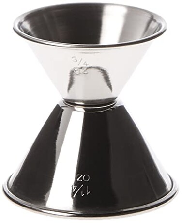 Winco 3/4 oz / 1 1/4 oz Stainless Steel Jigger