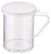 Winco 10 oz Clear Plastic Dredge with 3 Snap-on Lids