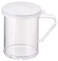 Winco 10 oz Clear Plastic Dredge with 3 Snap-on Lids