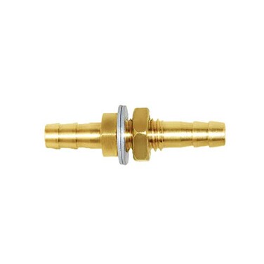 Joywayus 5/16" Hose Barb Thru-Bulk Head Hex Union Brass Fitting