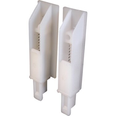 Prime-Line N 6559 White Plastic, Sliding Panel Door Bottom Guides ,Single Pack