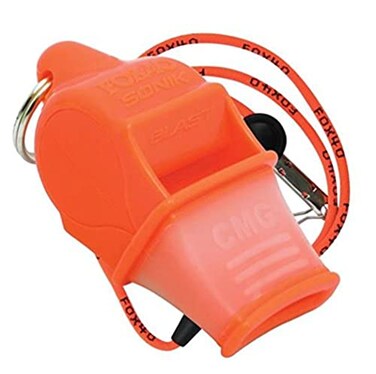Fox 40 Sonik Blast CMG Whistle with Lanyard, Orange