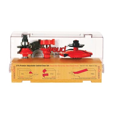 Freud 97-156: 3 Piece Premier Adjustable Cabinet Bit Set