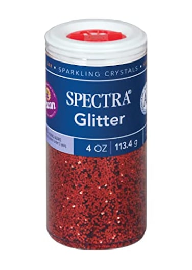 Spectra ArtsCrafts Glitter, Red, 4 oz., 1 Jar