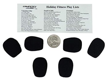 Compete Audio Standard Microphone Windscreens ,Microphone Covers6-Pack Headset/Lapel ,LavalierFitness Instructor/Gamer Pack Black