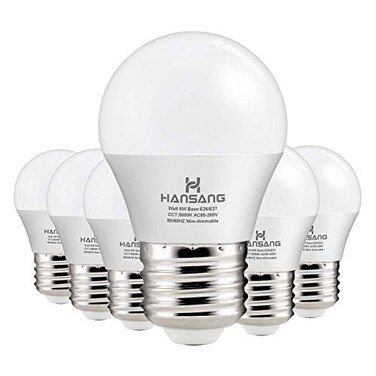 hansang A15 LED E26 Ceiling Fan Light Bulbs 5000K Daylight 60W Equivalent