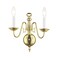 Livex Lighting 5002-02 Williamsburgh 2-Light Wall Sconce, Polished Brass