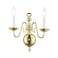 Livex Lighting 5002-02 Williamsburgh 2-Light Wall Sconce, Polished Brass