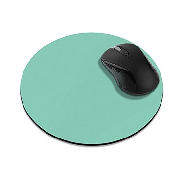 FINCIBO Non-Slip Round Mousepad, Solid Mint Green Mouse Pad for Home, Office and Gaming Desk