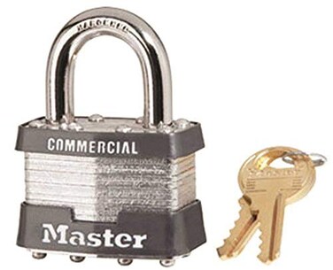 Master Lock Keyed Padlock, Alike, 1-3/4"W