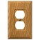 Amerelle 4025D Carson Wallplate, 1 Duplex, Wood, Light Oak, 1-Pack