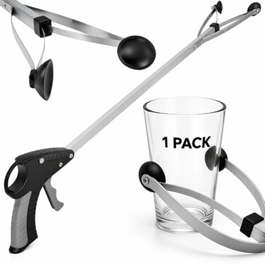Vive Suction Cup Grabber Reacher 32" - Elderly Grab It Reaching Pickup Tool