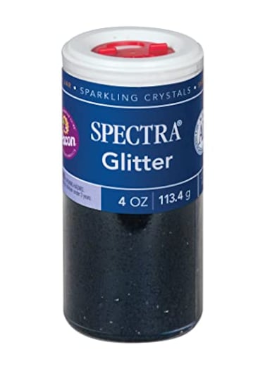 Spectra ArtsCrafts Glitter, Black, 4 oz, 1 Jar