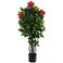 Nearly Natural 4 ft Artificial Hibiscus Flowering Tree with Nursery Pot