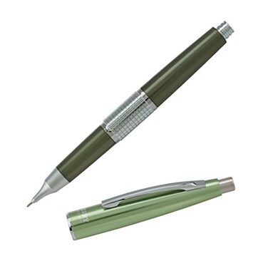 Pentel Sharp Kerry Mechanical Pencil, 0.5mm, Metallic Olive Barrel, 1 pack ,P1035K, Green